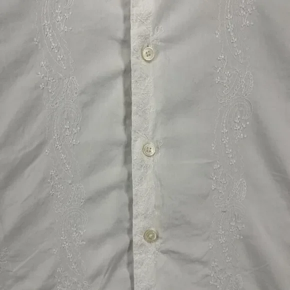 Consumers Guide Shirt Mens XL Long Sleeve Button Up‎ Embroidered Paisley Relaxed - Picture 4 of 16